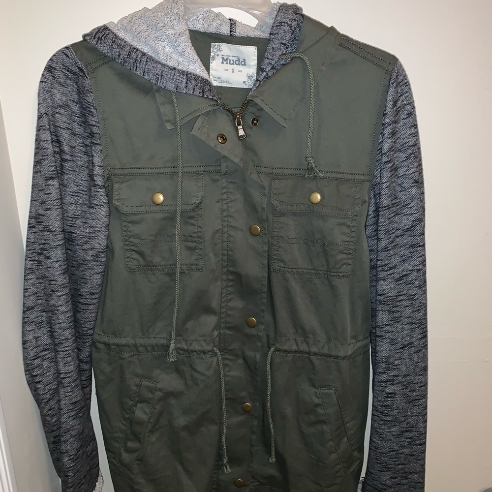 Grey/olive green light weight jacket